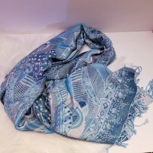 Blue Paisley Scarf 26/72